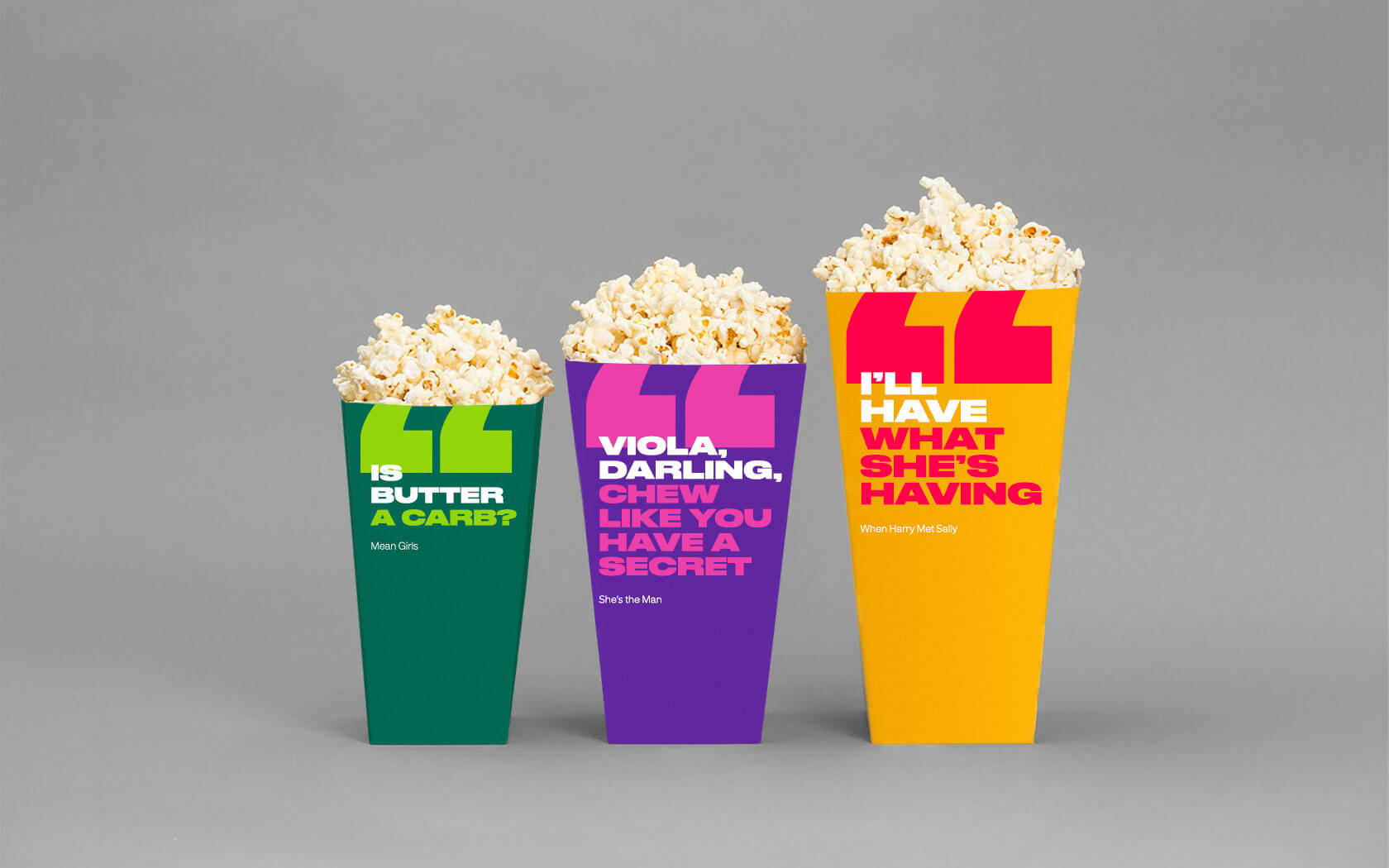 Epix. Popcorn cup in different sizes