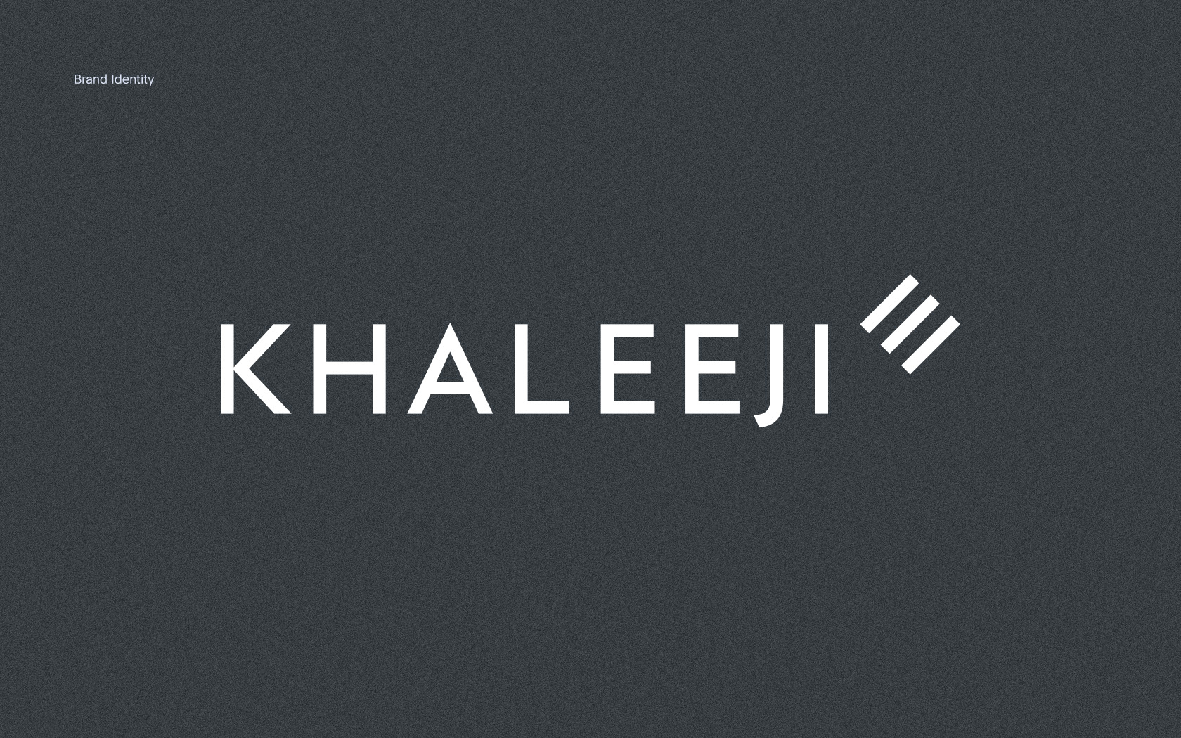 Khaleeji. Brand logo in white