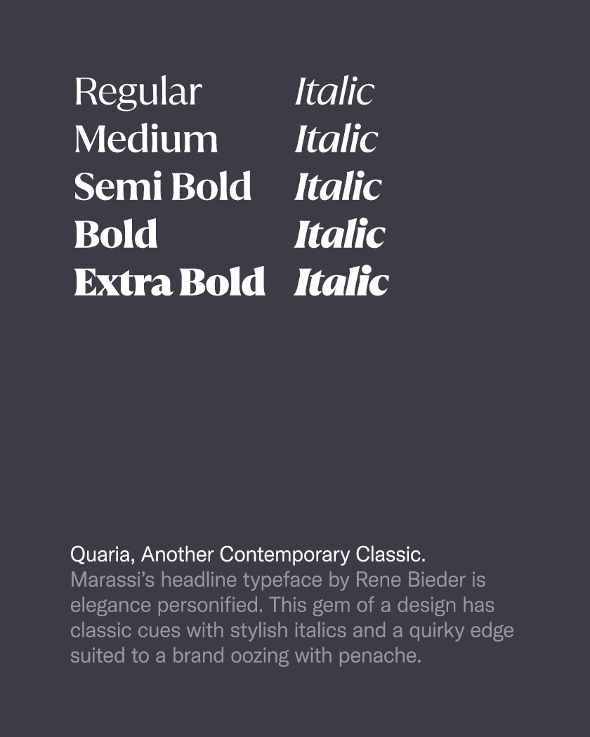 Marassi Galleria. Brand typeface family