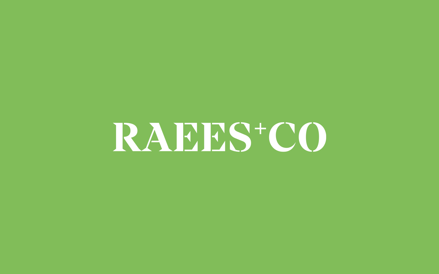 Raees & Co. Brand logo in white