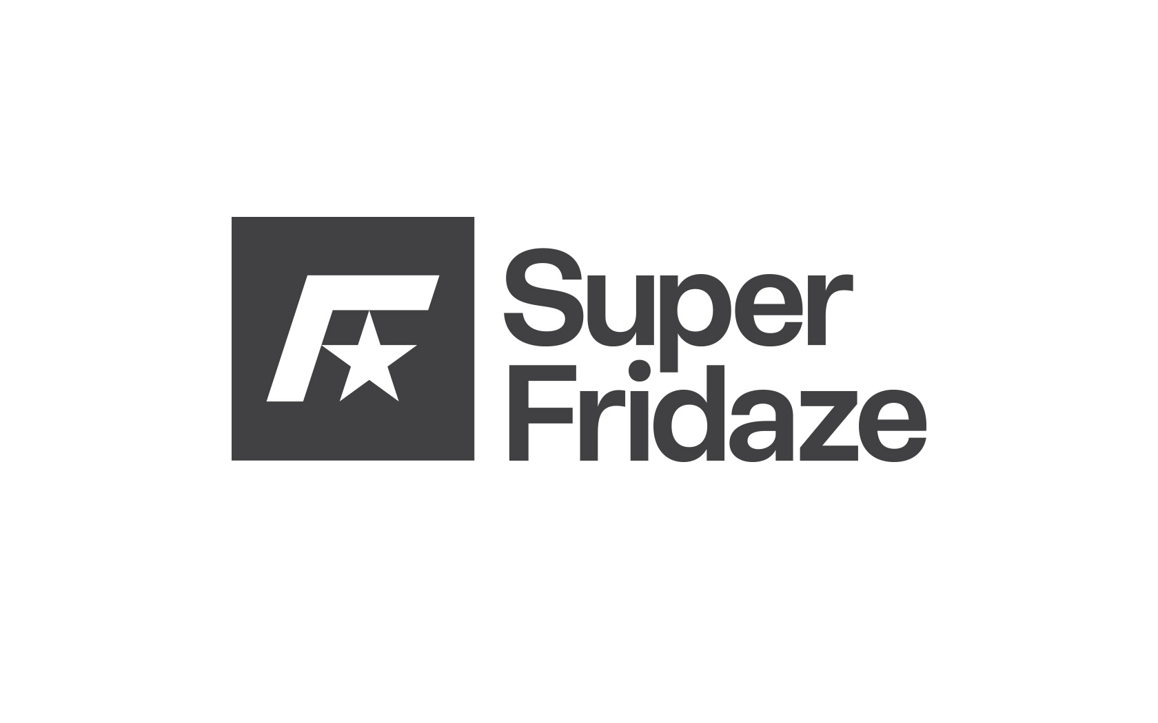 Super Fridaze. Brand logo in black colour