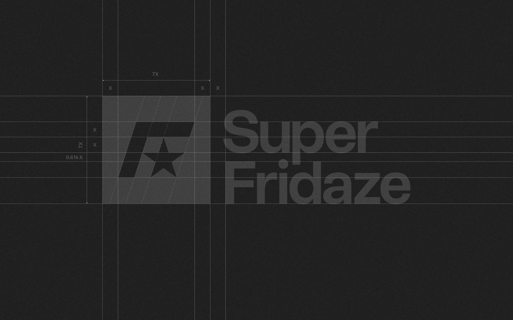 Super Fridaze. Brand logo architectural grid
