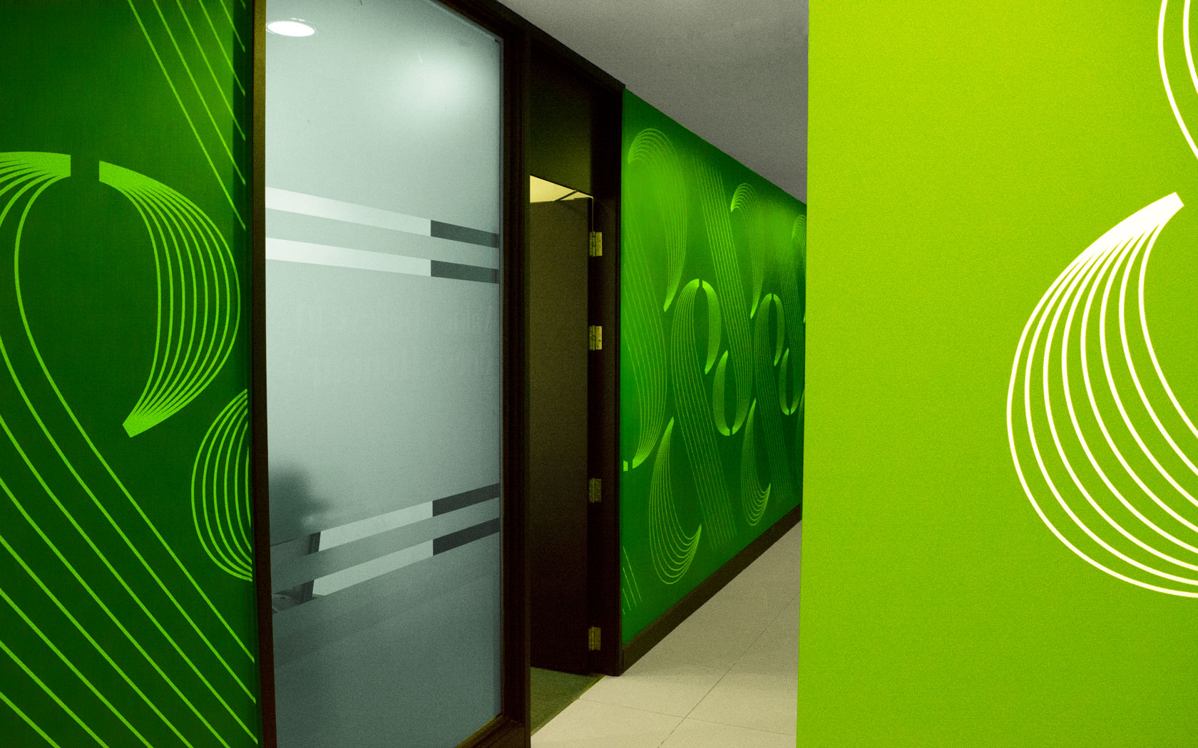 Raees & Co. Office corridor branding