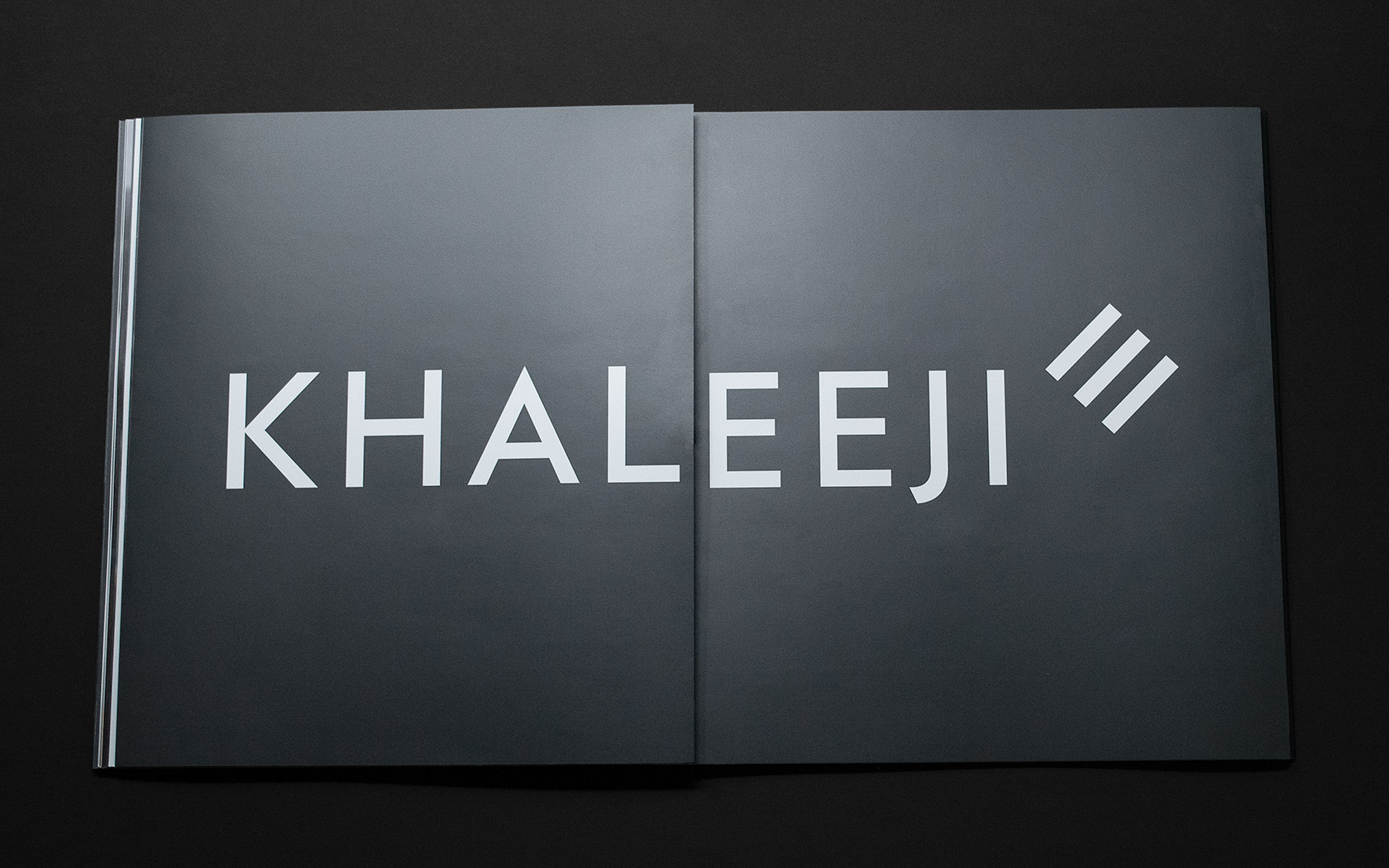 Khaleeji Brand Book. Brand logo spread
