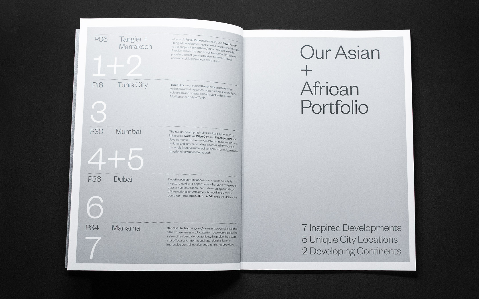 Infracorp Brochure. Project portfolio spared