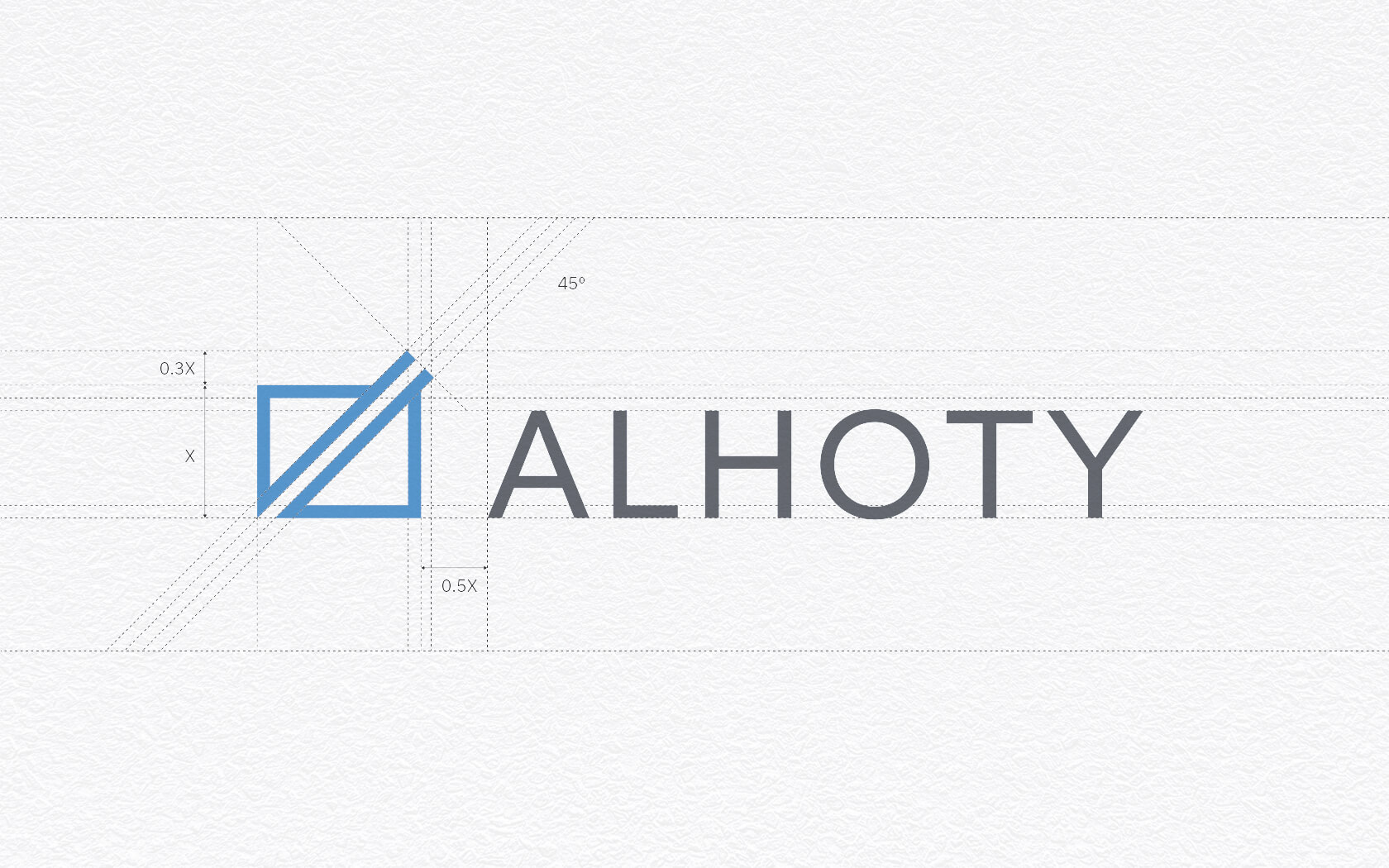 Alhoty. Logo architectural grid
