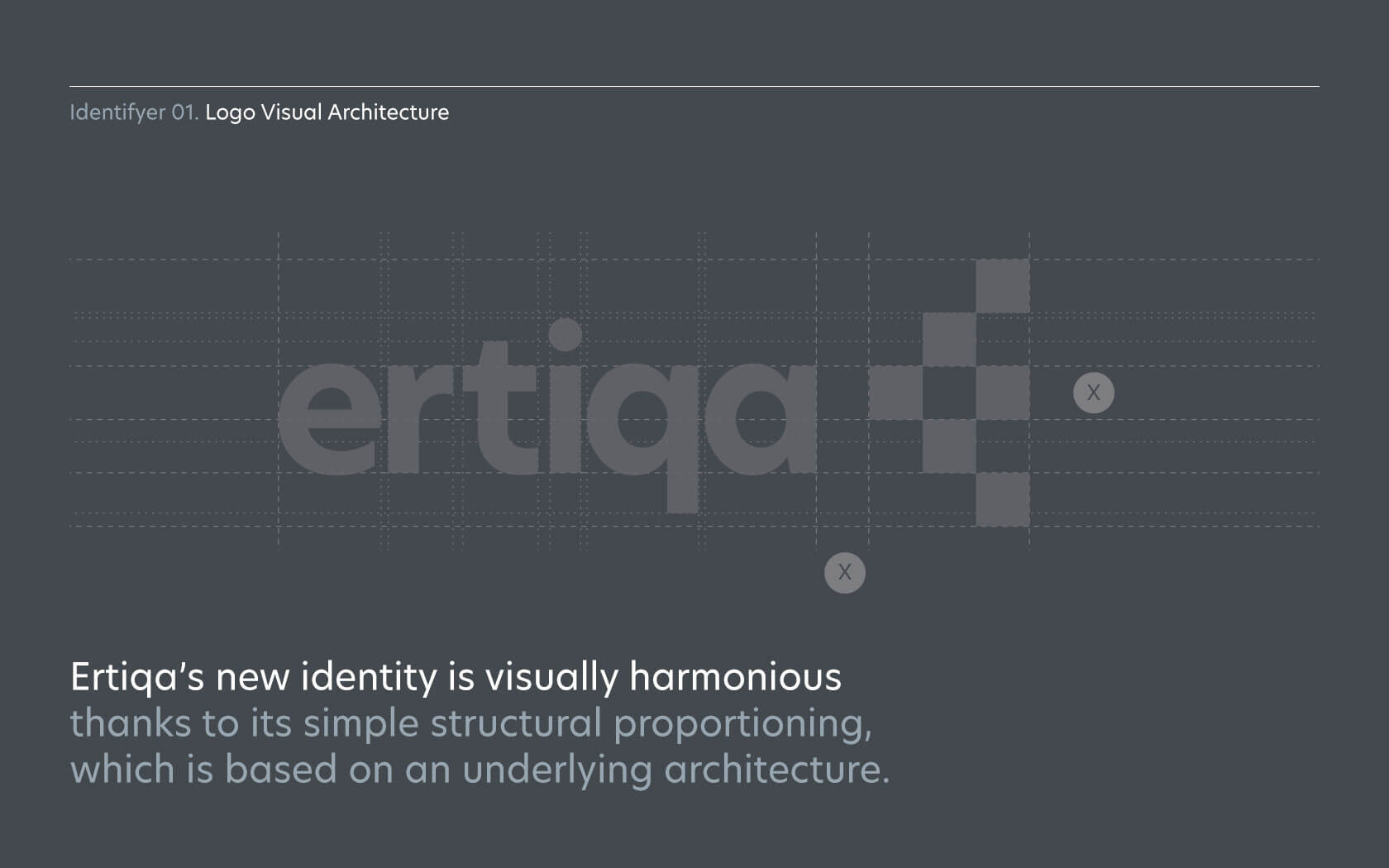 Ertiqa. Brand logo architectural grid