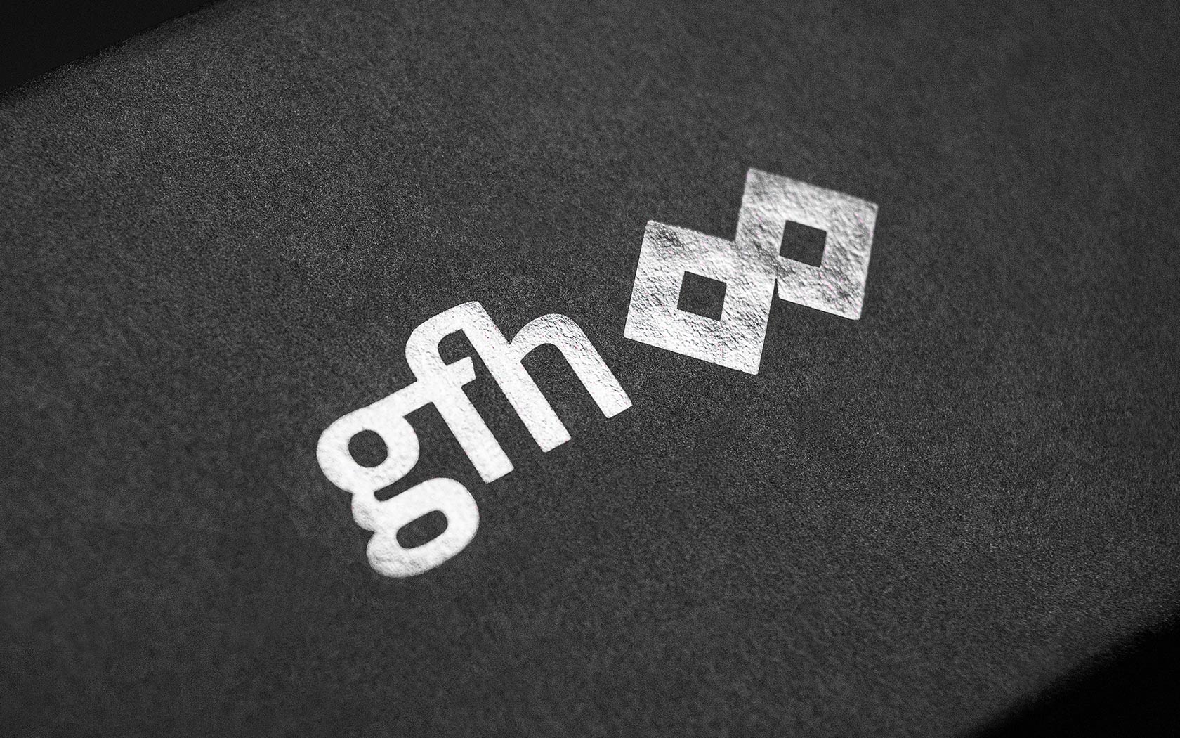 GFH Calendar 2024. Brand logo with silver foil treatment