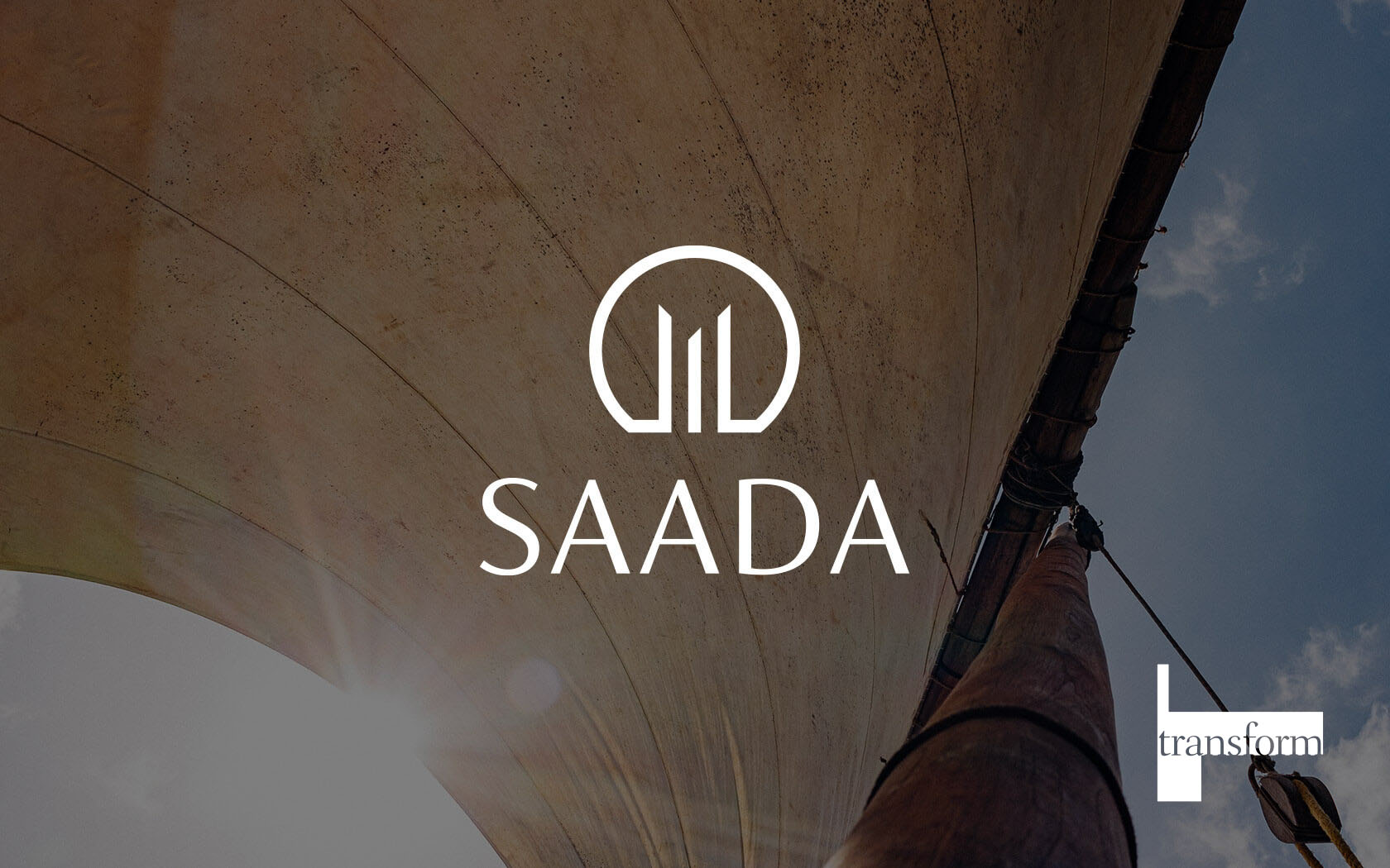 Saada. Brand logo in white