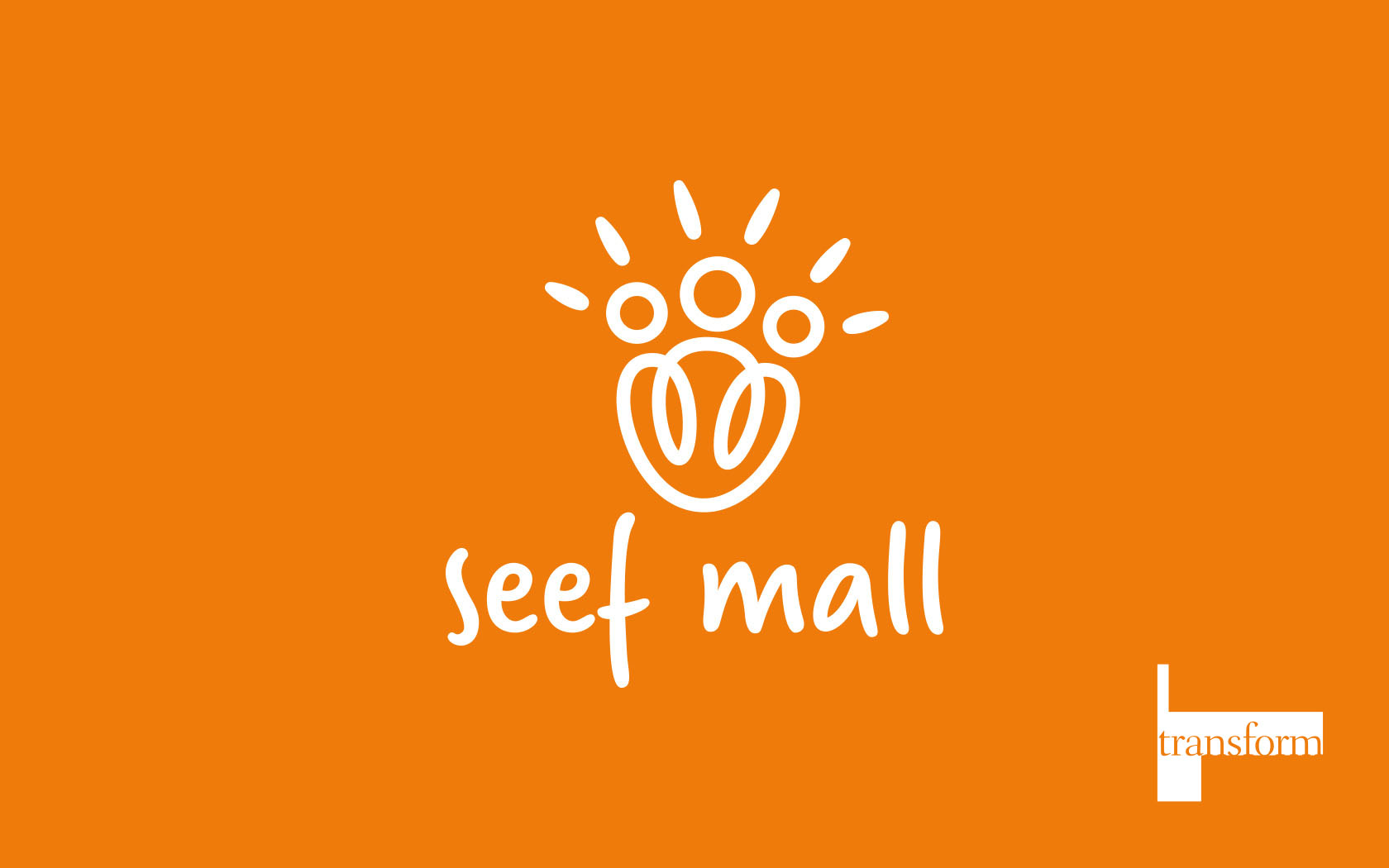 Seef Mall. Brand logo in white