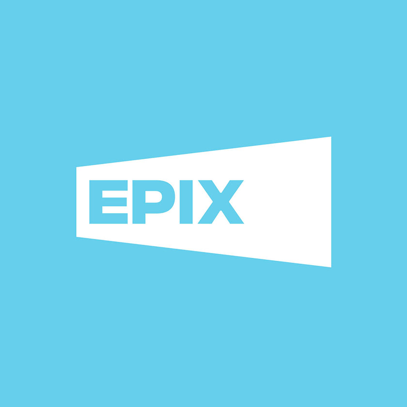Epix. Brand logo in white