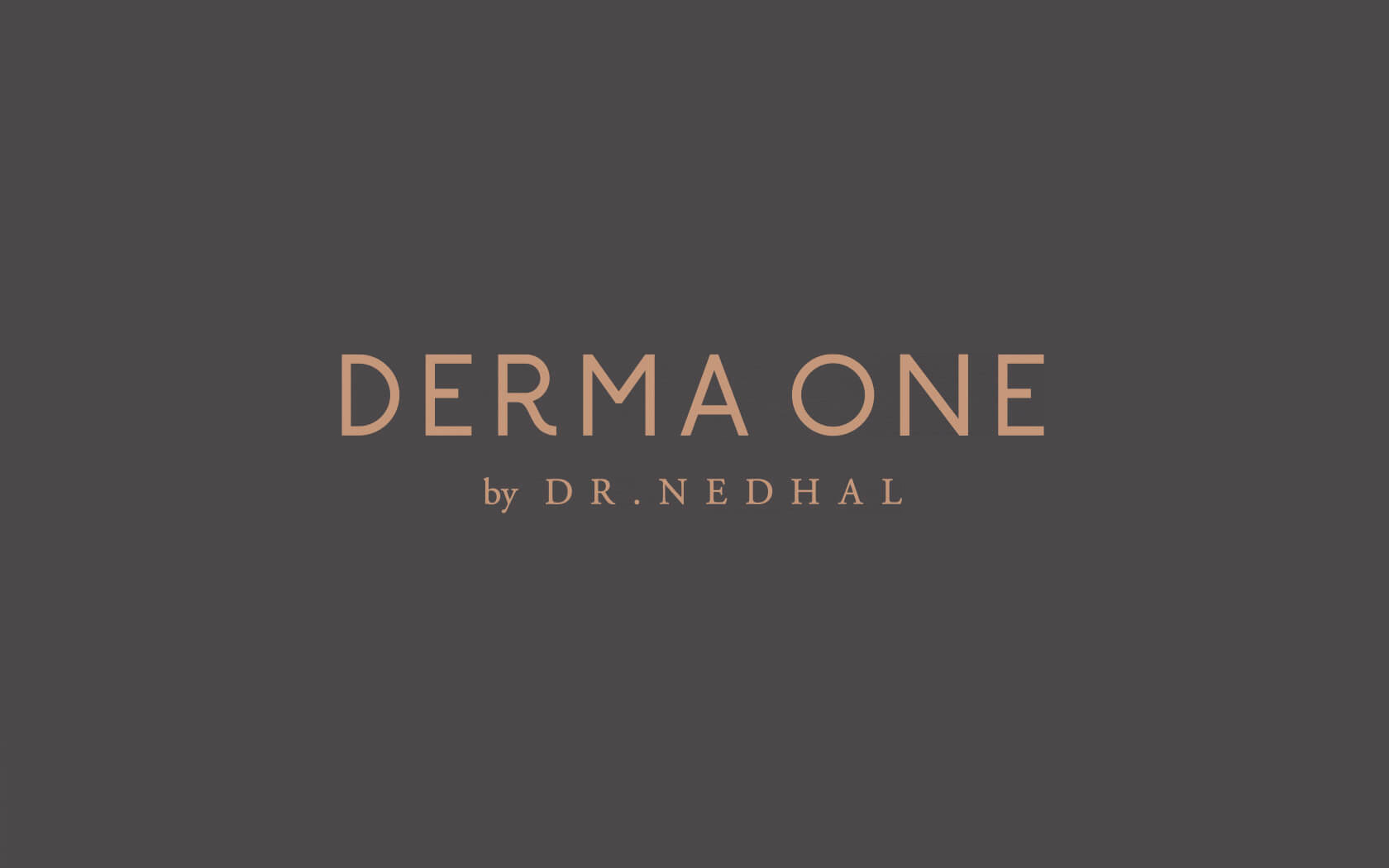 Derma One. Brand logo with Dr. Nedhal