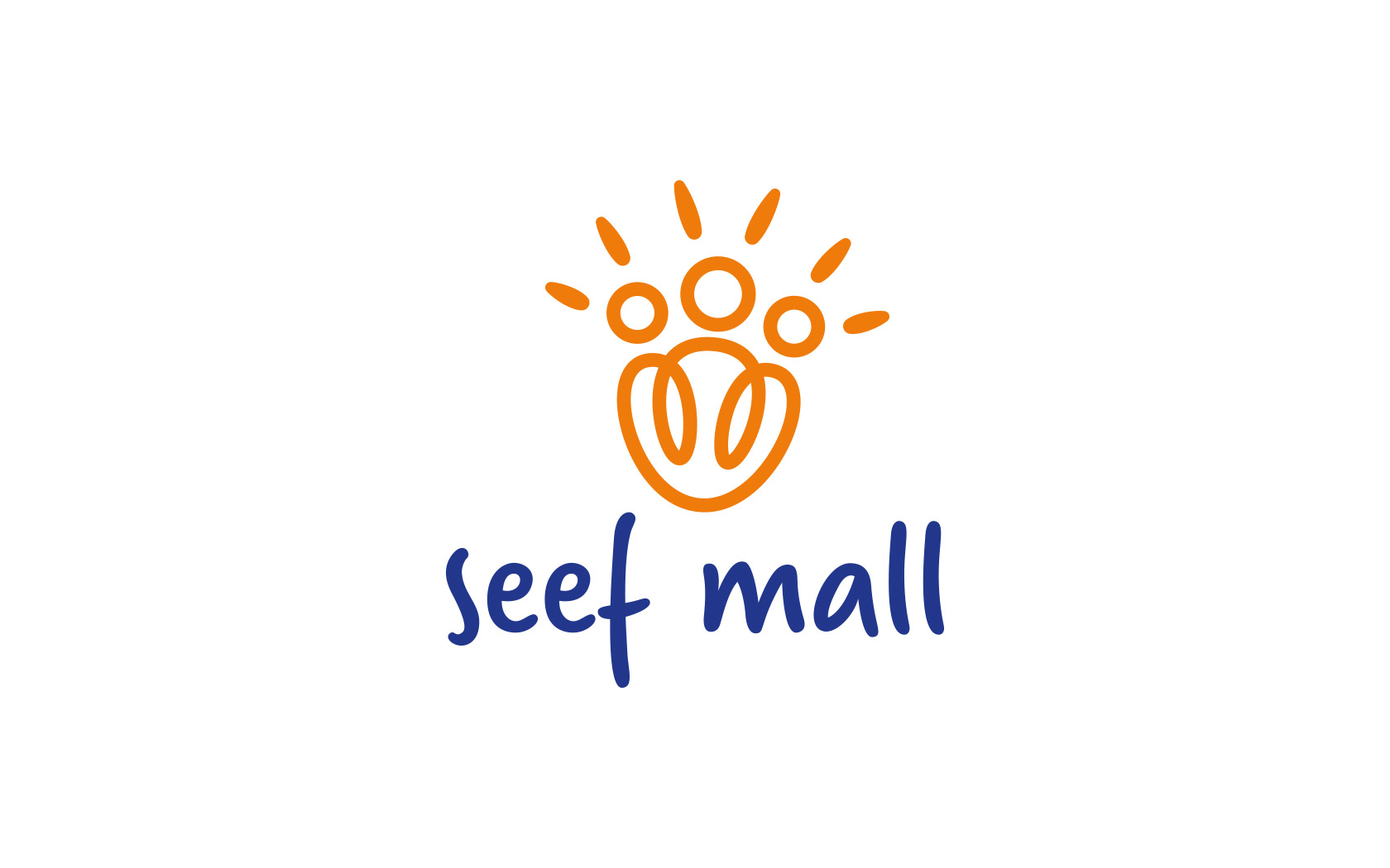 Seef Mall. Brand logo in English