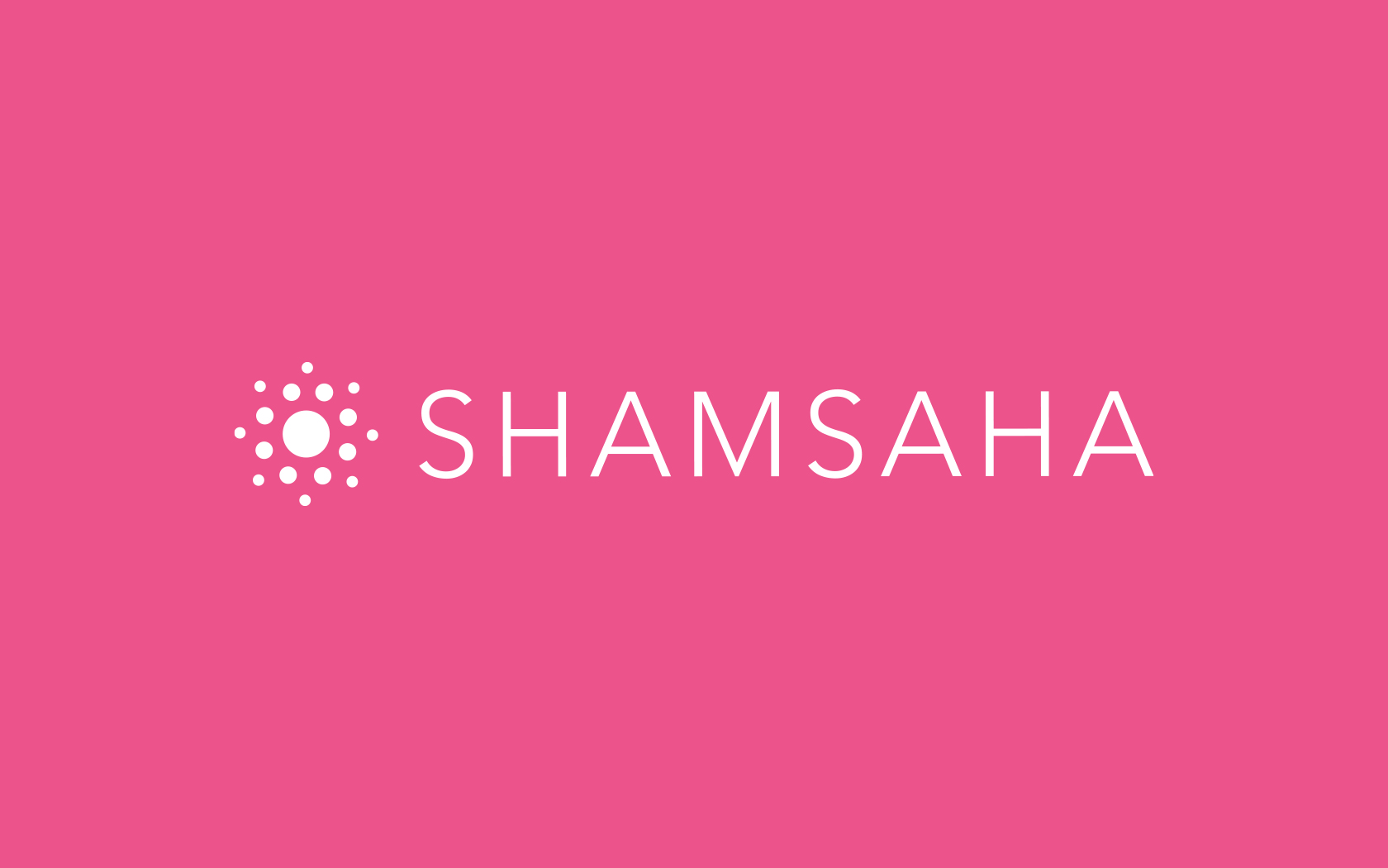 Shamsaha. Brand logo in white