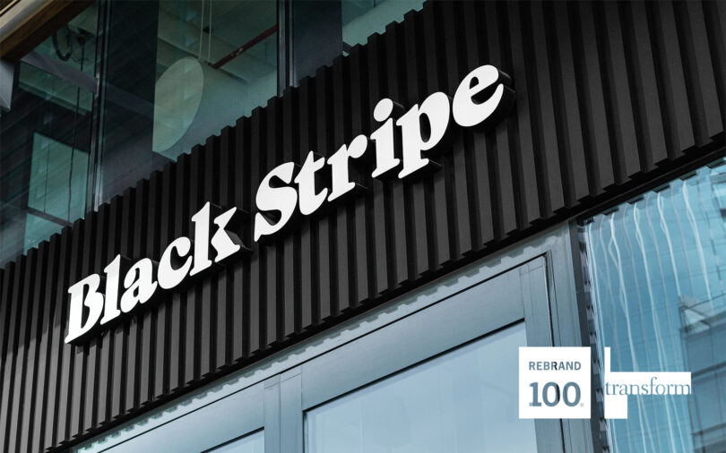 Black Stripe. Logo sign