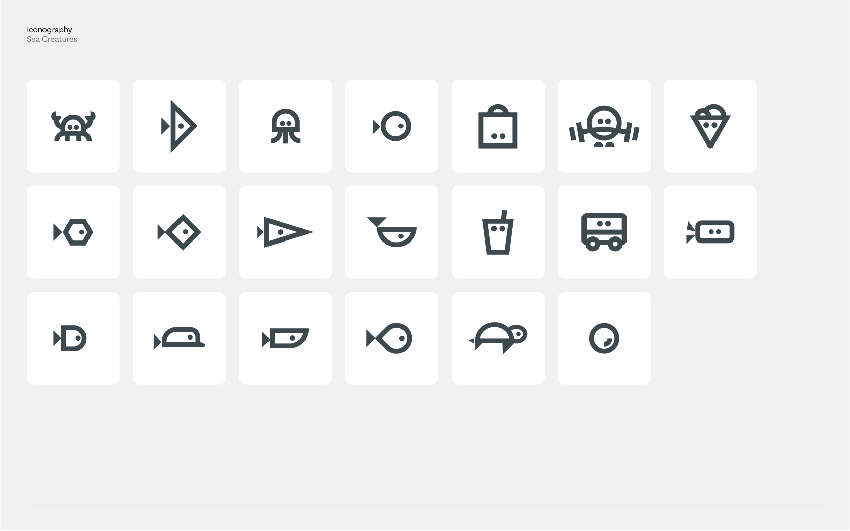 Icon set for Sama Bay Brand