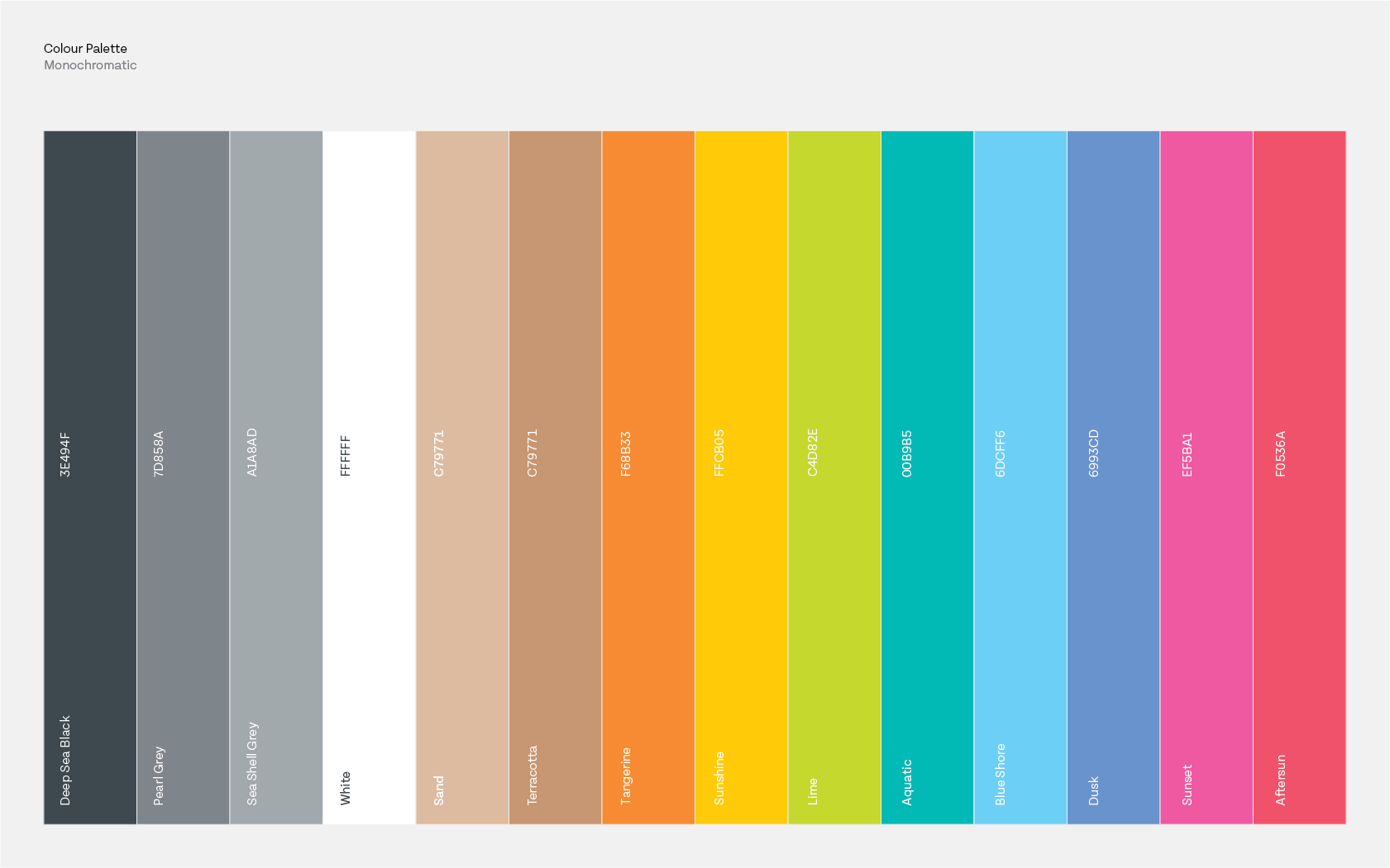 Brand Colour Palette for Sama Bay Brand