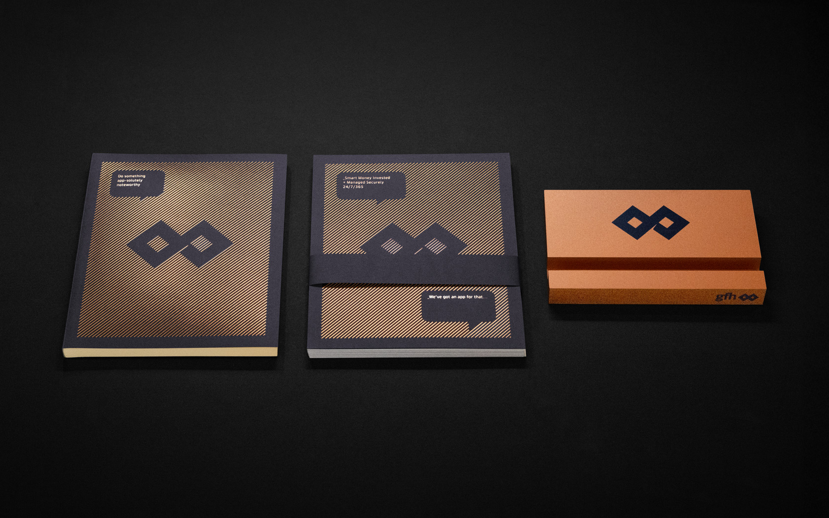 Set of calendar, notebook and acrylic base for GFH Calendar 2025