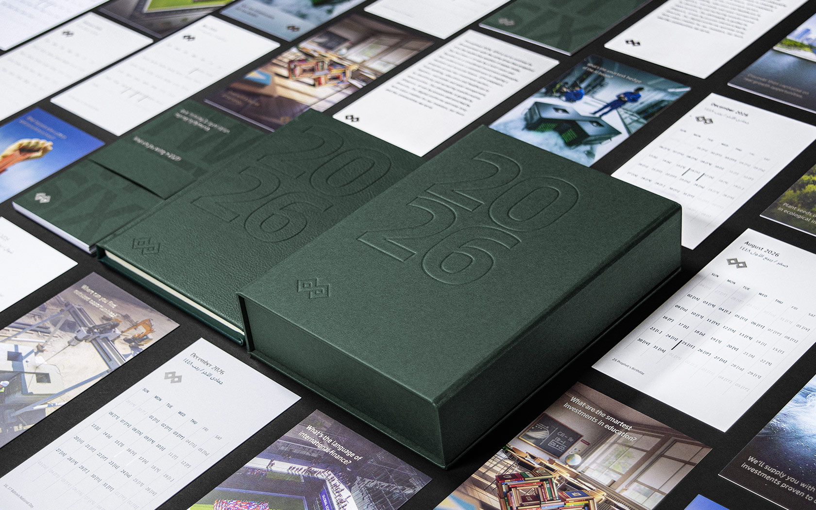 Calendar pack with notebook and Calendar sheets. 2026 Calendar By Unisono for GFH Financial Group.