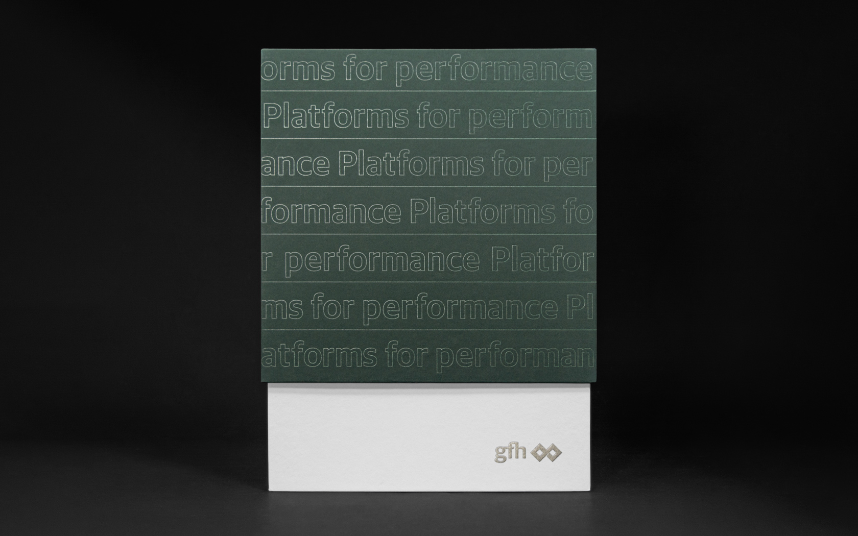 Annual Report Slipcase with transparent foil for GFH Annual Report 2025.