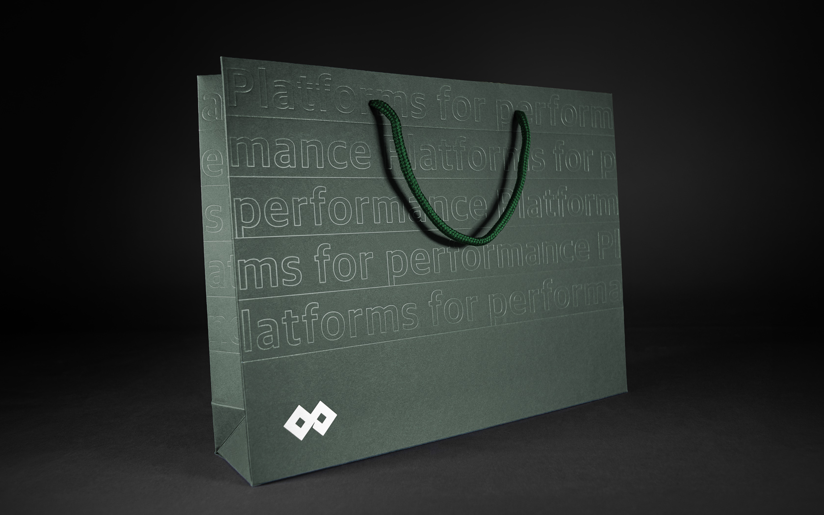 Annual Report brand bag with transparent foil treatment for GFH Annual Report 2025.