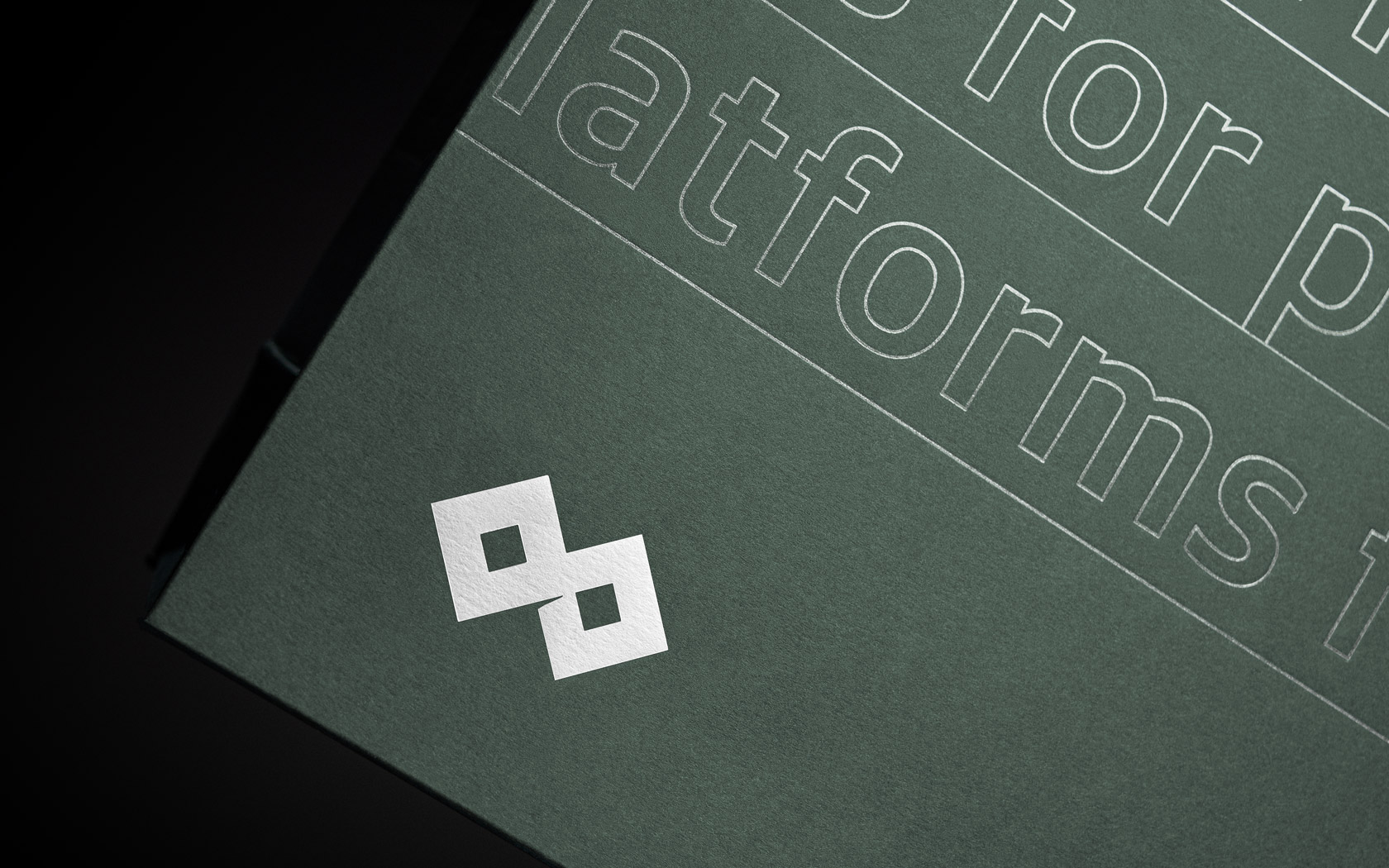 Annual Report Slipcase with transparent and Rose Silver foil treatment for GFH Annual Report 2025.