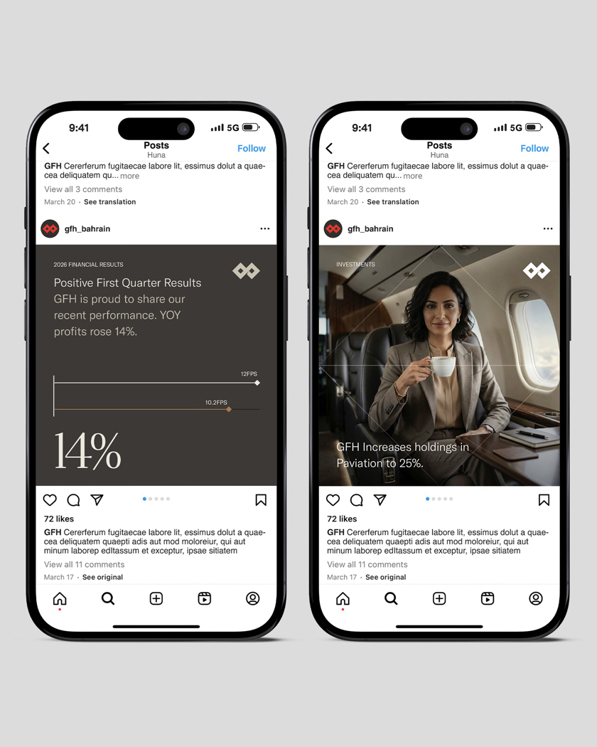 Social media post example for GFH