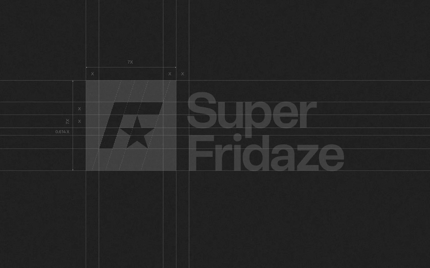 Super Fridaze. Brand logo architectural grid
