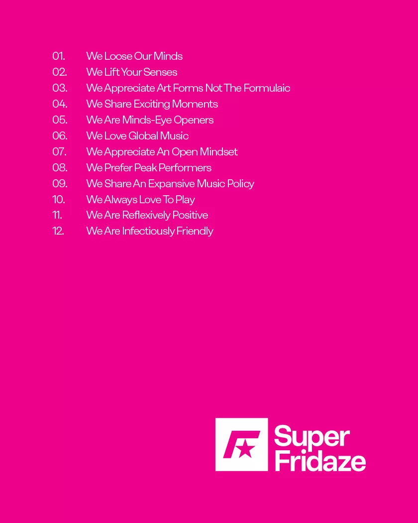 Super Fridaze. Brand tone of voice examples