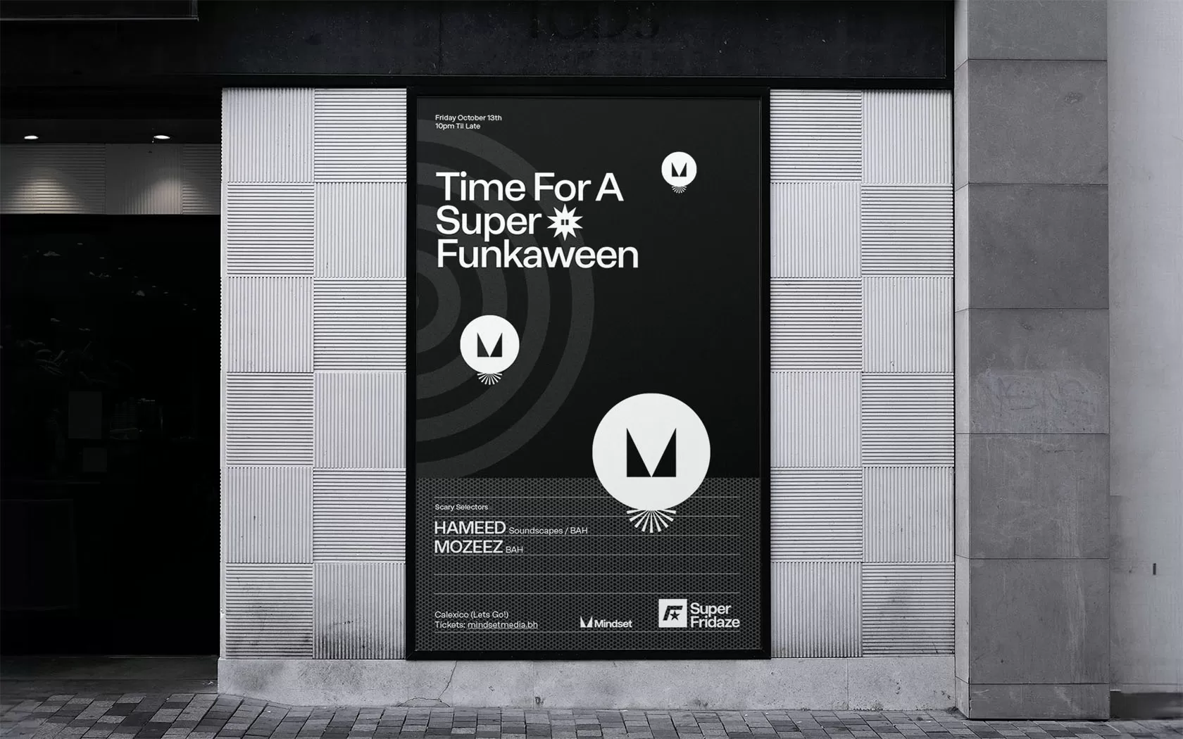 Super Fridaze. Wall poster with event details