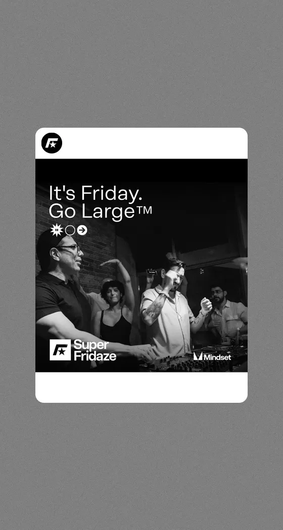 Super Fridaze. Social media post layout