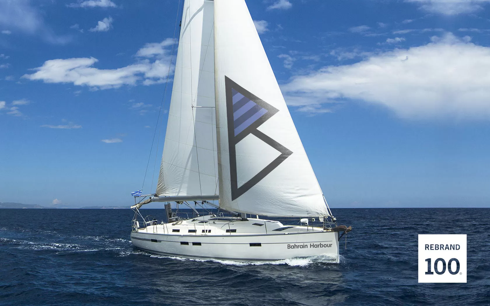 Bahrain Harbour brand icon on sail